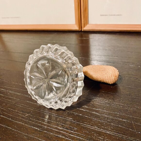 Vintage Art Deco Mid Century Modern Glass Perfume Bottle Decorative Piece - Picture 2 of 6